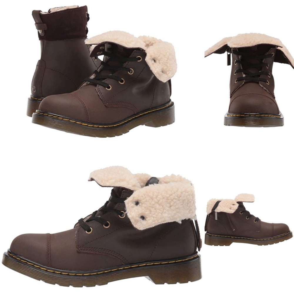 NWT 7US(5UK) Dr. Martens dark brown Aimilita boots